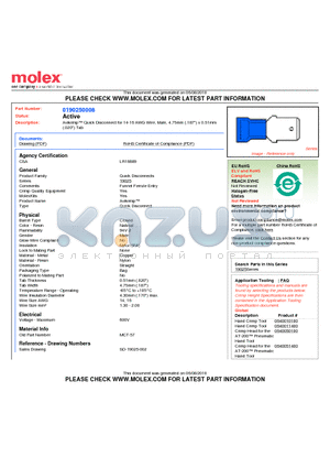 MCT-57 datasheet - Avikrimp Quick Disconnect for 14-16 AWG Wire, Male, 4.75mm (.187