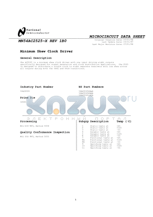 MN54AC2525-X datasheet - MN54AC2525-X REV 1B0