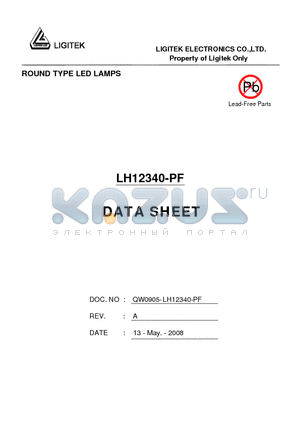 LH12340-PF datasheet - ROUND TYPE LED LAMPS