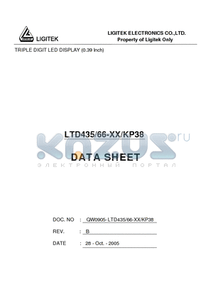 LTD435-66-XX-KP38 datasheet - TRIPLE DIGIT LED DISPLAY (0.39 Inch)
