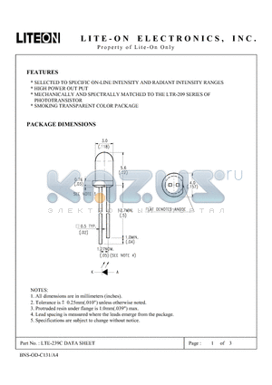 LTE-239C datasheet - Property of Lite-On Only