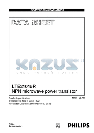 LTE21015R datasheet - NPN microwave power transistor