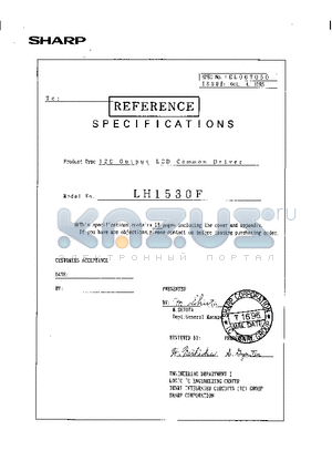 LH1530F datasheet - 120 OUTPUT LCD COMMON DRIVER