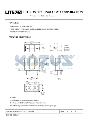 LTH-301-07P5 datasheet - Property of Lite-On Only