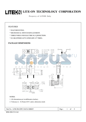 LTH-306-02W3 datasheet - Property of Lite-On Only