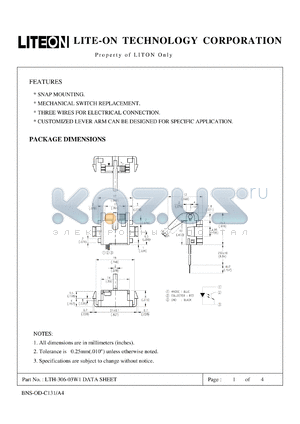LTH-306-03W1 datasheet - Property of Lite-On Only