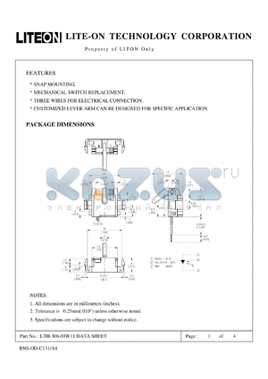 LTH-306-03W11 datasheet - Property of Lite-On Only