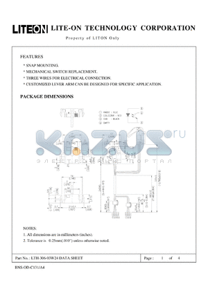 LTH-306-03W24 datasheet - Property of Lite-On Only