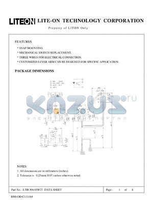 LTH-306-03W27 datasheet - Property of Lite-On Only