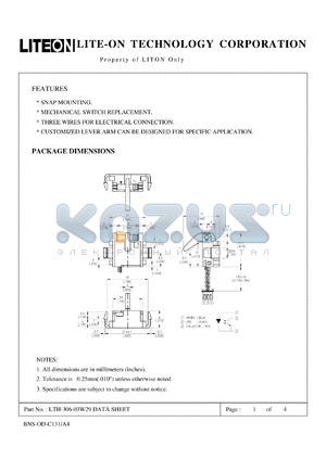 LTH-306-03W29 datasheet - Property of Lite-On Only