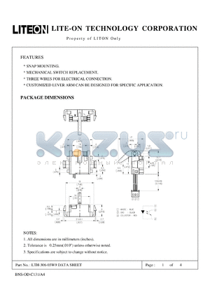 LTH-306-03W9 datasheet - Property of Lite-On Only
