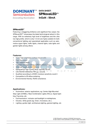 N2B-CSS datasheet - SPNovaLED InGaN : 50mA