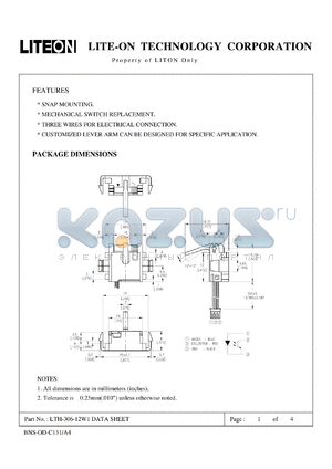 LTH-306-12W1 datasheet - Property of Lite-On Only