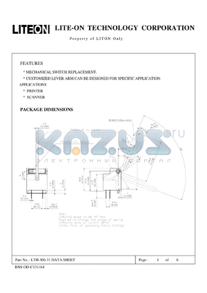 LTH-306-31 datasheet - Property of Lite-On Only