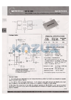 IQF-3L-1000 datasheet - I&O NETWORK