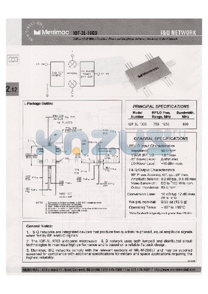 IQF-3L-1250 datasheet - I&O NETWORK