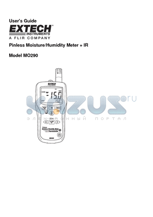 MO290 datasheet - Pinless Moisture/Humidity Meter  IR