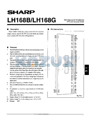 LH168B datasheet - 324 Outputs 64 Gradations TFT-LCD Source Driver