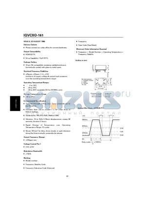 IQVCXO-161SB datasheet - HCMOS/TTL