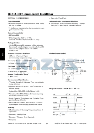 IQXO-350 datasheet - Commercial Oscillator
