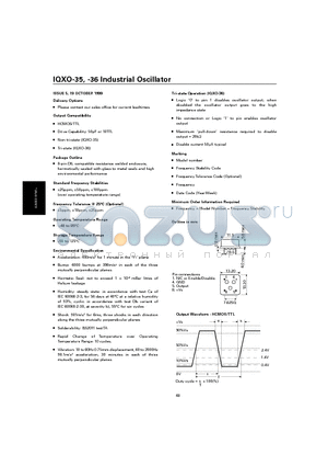IQXO-36AD datasheet - Industrial Oscillator