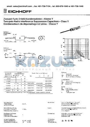 K006-200/501 datasheet - TWO-POLE RADIO INTERFERENCE SUPPRESSION CAPACITORS