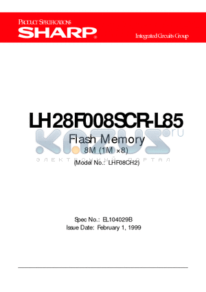 LH28F008SCR-85 datasheet - Flash Memory 8M (1M 8)