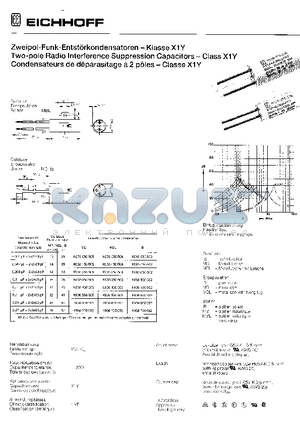 K008-150/505 datasheet - tWO-POLE RADIO INTERFERENCE SUPPRESSION CAPACITORS