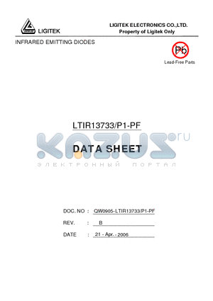 LTIR13733-P1-PF datasheet - INFRARED EMITTING DIODES