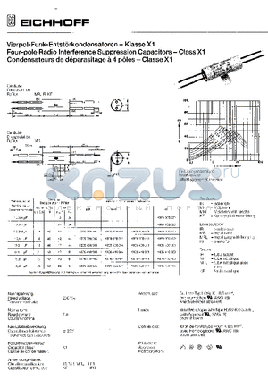 K009-200 datasheet - FOUR-POLE RADIO INTERFERENCE SUPPRESSION CAPACITORS