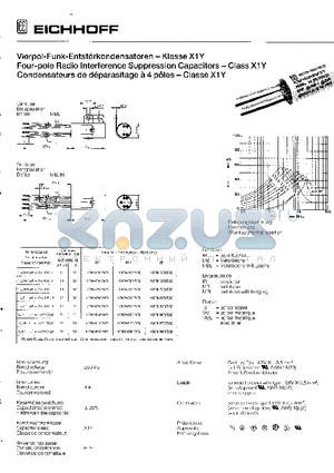 K009-750/502 datasheet - FORU-POLE RADIO INTERFERENCE SUPPRESSION CAPACITORS