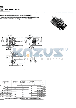 K017-250/844-221 datasheet - RADIO-INTERFERENCE SUPPRESSION CAPACITORS