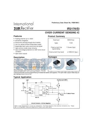 IR2170 datasheet - OVER CURRENT SENSING IC