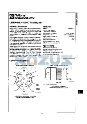 LH4009 datasheet - FAST BUFFER