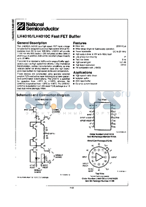 LH4010G datasheet - FAST FET BUFFER