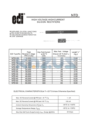 NTD40 datasheet - HIGH VOLTAGE-HIGH CURRENT SILICON RECTIFIERS