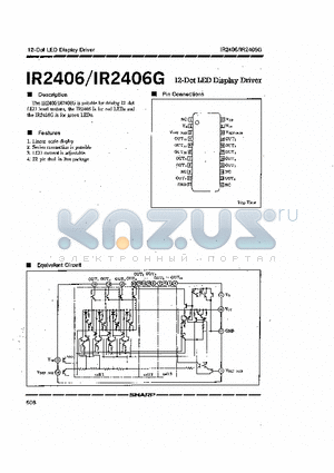 IR2406 datasheet - 12-DOT LED DISPLAY DRIVER