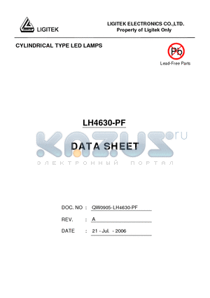 LH4630-PF datasheet - CYLINDRICAL TYPE LED LAMPS