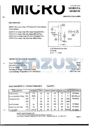 MOB31D datasheet - ORANGE LED LAMPS