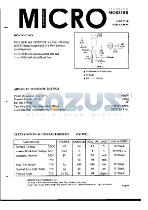 MOB31DR datasheet - ORANGE LED LAMPS