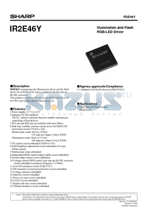 IR2E46Y datasheet - Illumination and Flash RGB-LED Driver