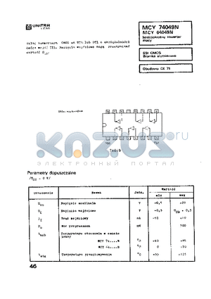 MCY64049N datasheet - SSI CMOS Bramka aluminiowa