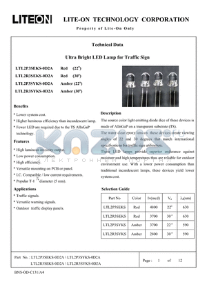 LTL2R3SYKS-0D2A datasheet - Property of Lite-On Only