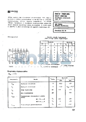 MCY74013 datasheet - SSI CMOS