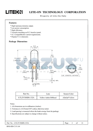 LTL2V3SSDS-132A datasheet - Property of Lite-On Only