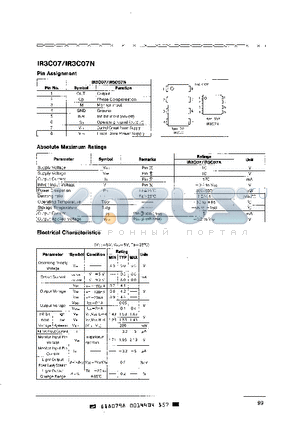 IR3C07N datasheet - Pin Assignment