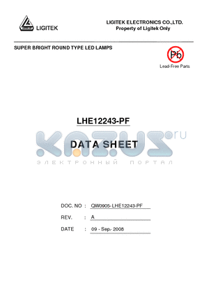 LHE12243-PF datasheet - SUPER BRIGHT ROUND TYPE LED LAMPS