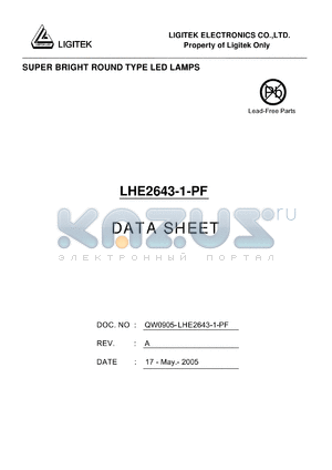 LHE2643-1-PF datasheet - SUPER BRIGHT ROUND TYPE LED LAMPS