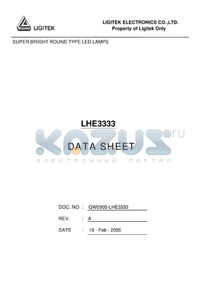 LHE3333 datasheet - SUPER BRIGHT ROUND TYPE LED LAMPS