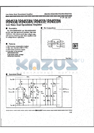 IR94558N datasheet - Low Noise Dual Operation Amplifier